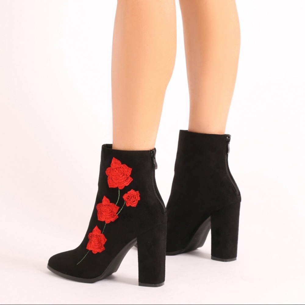 Suede Black Boots